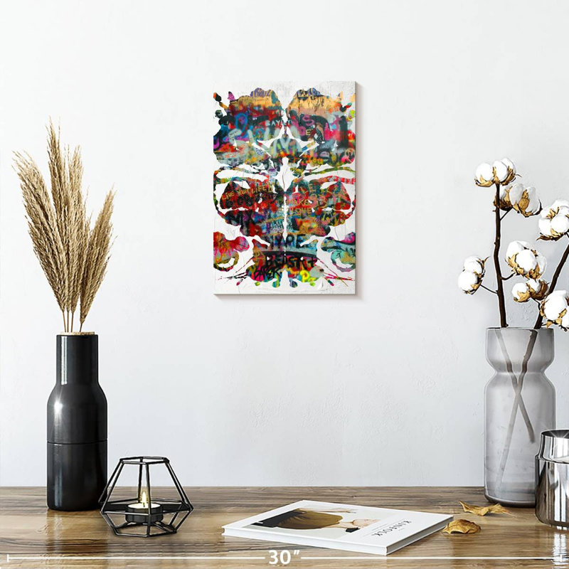 Avery Rorschach Graffiti, 12" H x 8" W
