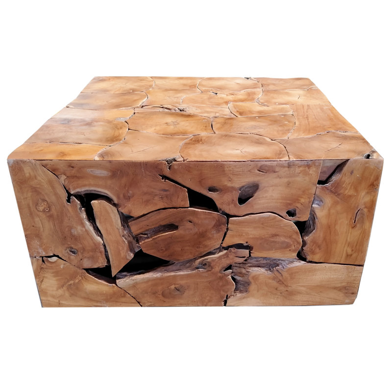 Artlone Solid Wood Coffee Table, 15.75" H x 31.5" L x 31.5" W