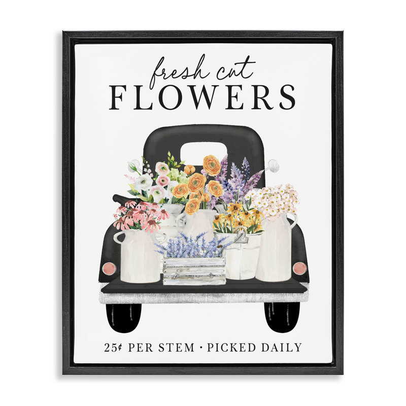 Cadre flottant quotidien Fresh Flowers, Cadre flottant noir de jais, H 21 po x l 17 po