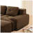 Everlasting Comfort 150.4" W x 40.9" D x 27.1" H Corduroy Fabric Tufted Modern U-Shaped Modular Sectional Sofa