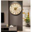 Horloge murale moderne de luxe en laiton avec cadran à texture coquillage