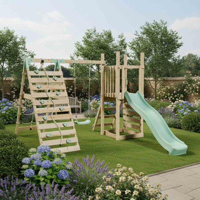 Mercia Tower With Slide & Swing & Climbing Wall