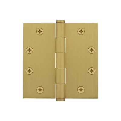 4.5'' x 4.5'' Brass Butt Bearing Hinge