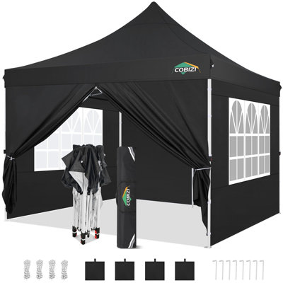 Tente d'auvent 10 x 10, pavillon commercial extérieur avec 4 parois latérales