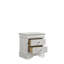 Modern 2 Wood Nightstand With White Coating And Crystal , Bedroom Items In Style Crafted From Wood, Featuring Spacious Drawers Elegant Design For