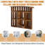 Armoire de bar rustique à lattes en bois avec espace pour réfrigérateur, prises de courant intégrées et éclairage à DEL, supports en verre et rangement à 4 niveaux, pour décorer un salon ou un pub