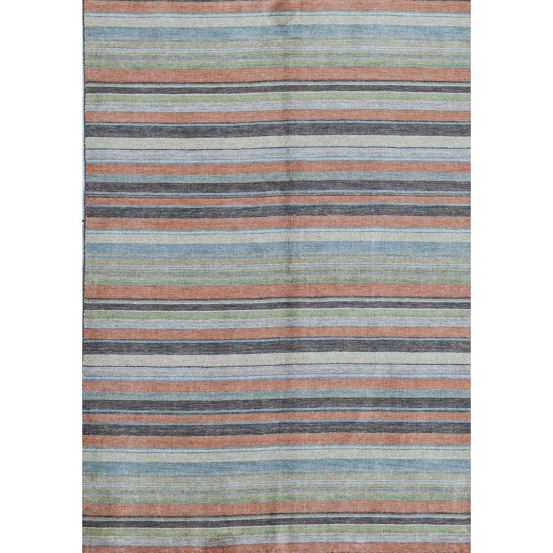 Hand-Knotted High-Quality Orange Area Rug