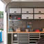 Armoire de rangement murale robuste avec porte coulissante et porte-outils flottante pour la cuisine, le sous-sol et l'entrepôt-122903636