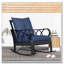Chaise berçante d'extérieur en osier et rotin-38184601
