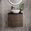 Sabrea Set HIKARI I 60 cm Bathroom Vanity Sink, Ceramic Basin and Faucet