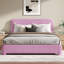 Ensemble de lit plateforme tapissier avec 2 tables de chevet fermées Boucle - Ensemble de chambre à coucher 3 pièces-2092136517-2092136519