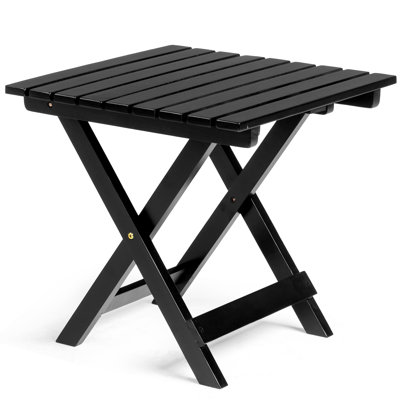 18.In  Rectangular Patio Folding Wood Side Table