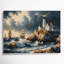 Art mural sur toile noir, "Nautical New England"-467725243