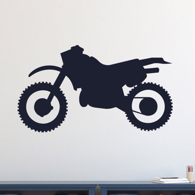 Décalcomanie murale silhouette de vélo à saleté