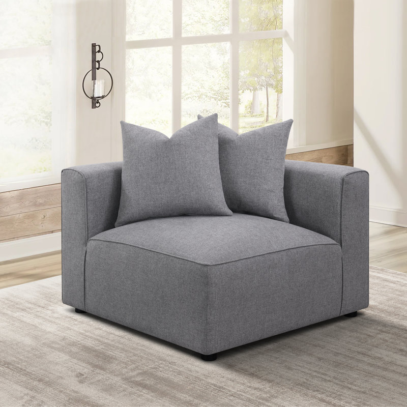 Chaise rembourrée Colleen, Gris
