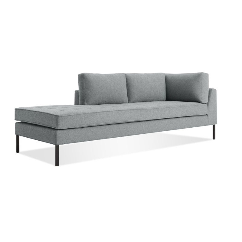 Paramount Chaise Lounge, Sanford Ceramic Crossweave, Metal, Left Hand Facing