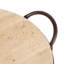 Plateau de service rond en travertin naturel