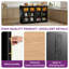  130cm W Kitchen Island With 4 Acrylic Doors & 3-Color LED Strip-1924242797