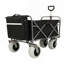 Chariot de plage pliable avec grandes roues pneumatiques de 23 cm pour le sable, capacité de 227 kg, cadre en acier, chariot utilitaire pliable avec sac multi-usages, noir