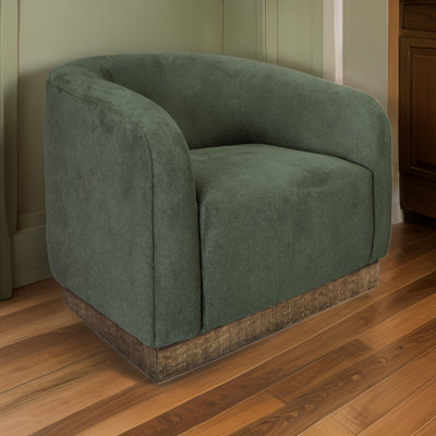 Ino Accent Chair, Polyester, Foam Cushions, Solid Wood Platform