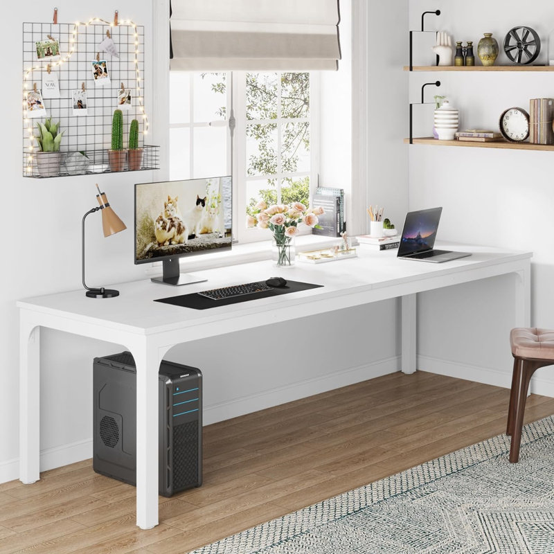 Bureau d'ordinateur l 78,74 po Perello, Blanc