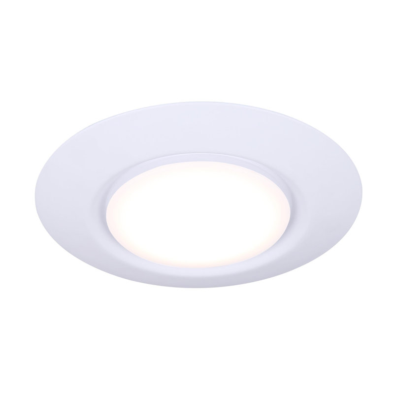 LED 6" White Acrylic LED Flush Mount, 1" H x 6" W x 6" D