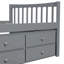 Lit de jour avec couchette et tiroirs, taille simple, gris-439053525-439053524