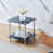 2 Tiers Rectangular Black