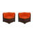 Wicker Outdoor Patio Chair With Cushions-610290711