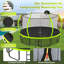16FT Round Trampoline with Basketball Hoop & Curved Safety Poles-131279317