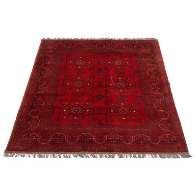 Kaien One-of-a-Kind 5'0" X 6'6" New Age Wool Area Rug in Red