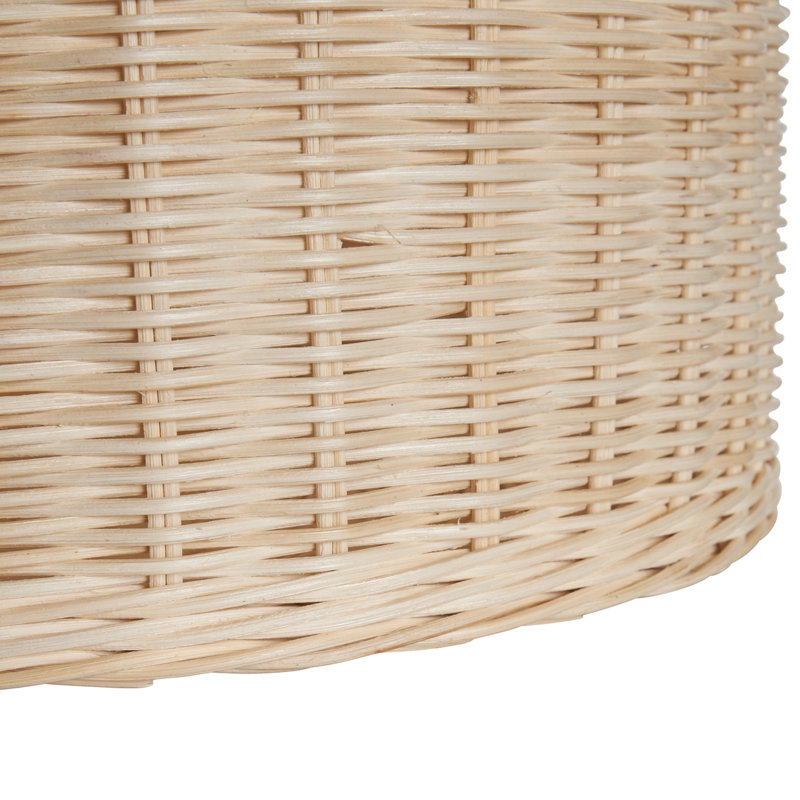 Amanda Lindroth Braided Wicker Planter, 12" H x 14.5" W x 14.5" D