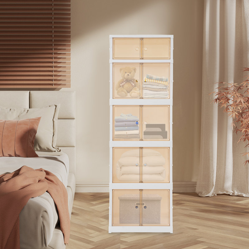 5-Tier Storage Cabinet With Doors