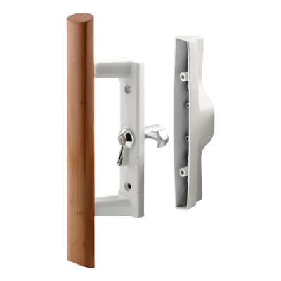 FHC C1194 Sliding Door Handle Set - White - 3-1/2" Hole Centers