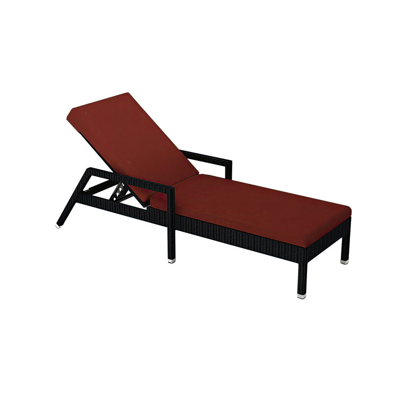 Obaid Outdoor Chaise Lounge, Coffee Bean, Canvas Henna Sunbrella® Canvas