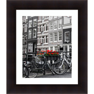 Mountainside Brown Wood Picture Frame with Mat