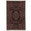 Shah Wool Oriental Area Rug in Plum/Black/Beige