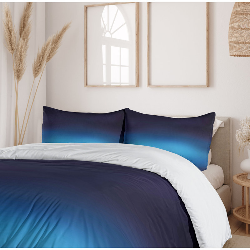 Coastal Polyester Ombre Duvet Cover, Queen