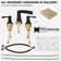 Widespread 2-handle Waterfall Bathroom Faucet with Drain Assembly