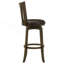 Chaise de bar pivotante en cerisier foncé