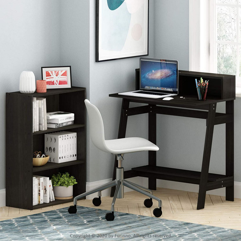 Bessan Bookcase, White, (3 Shelves) 32" H x 23" W x 10" D