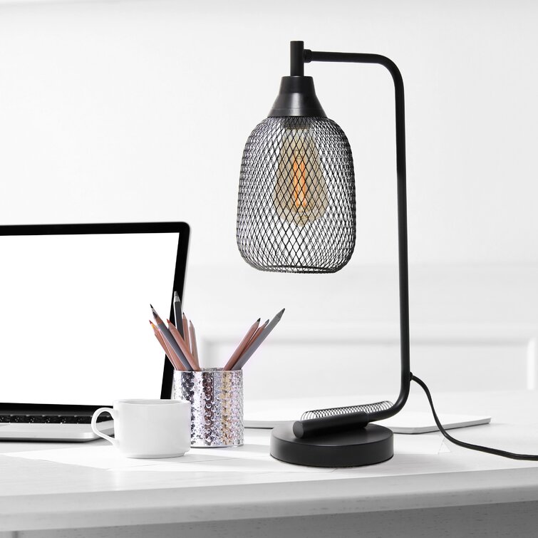 White Dewie 19" Wire Desk Lamp