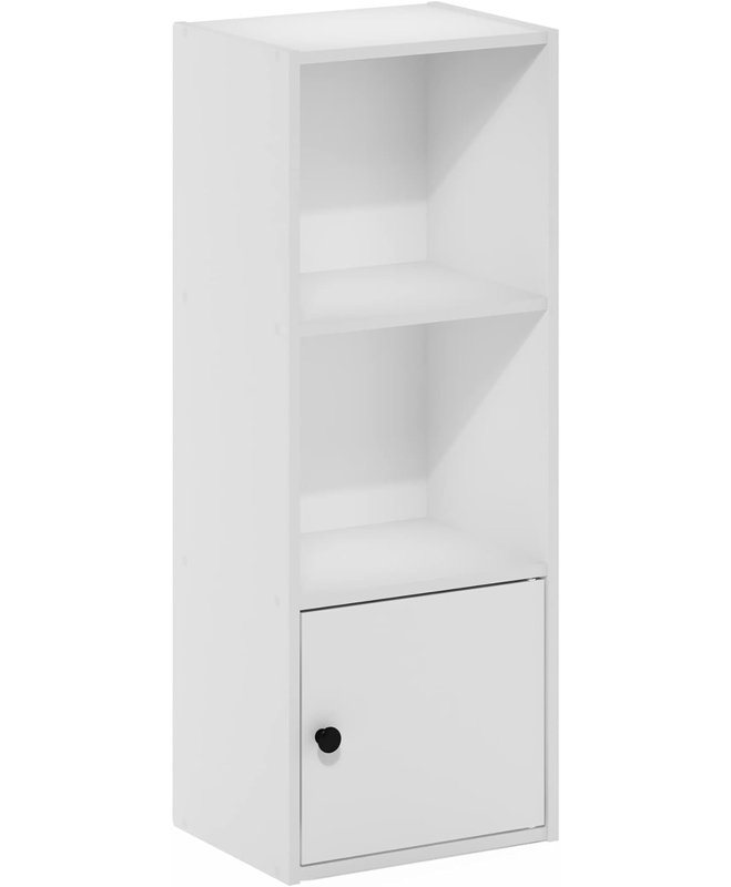 Bibliothèque standard Aagam, (3 tablettes) H 32 po x l 12 po x P 10 po, Blanc