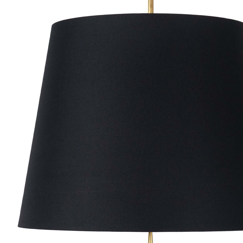 Clove Pendant Large (Black Shade), 21" H x 24" W x 24" D, 3 Lights
