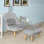 Paget Upholstered Accent Chair with Footstool-42004484
