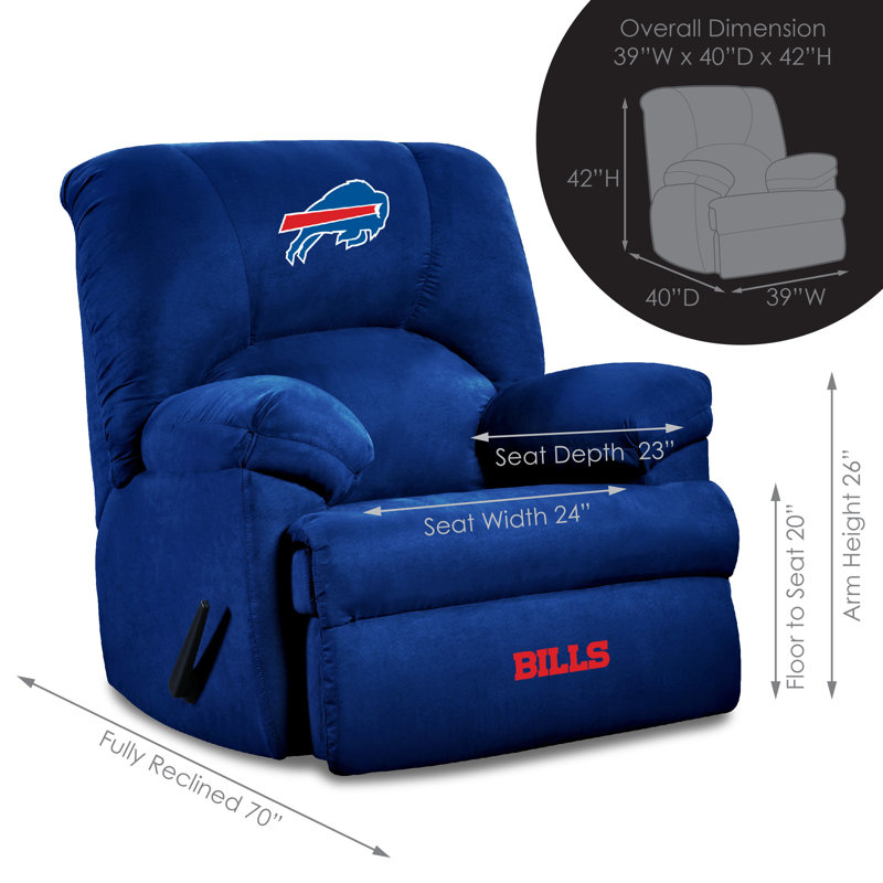 NFL Upholstered Recliner, Buffalo Bills