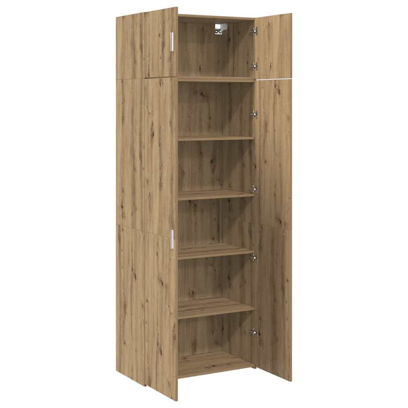 Storage Cabinet 80 X 42.5 X 225 Cm Engineered Wood, Artisan Oak