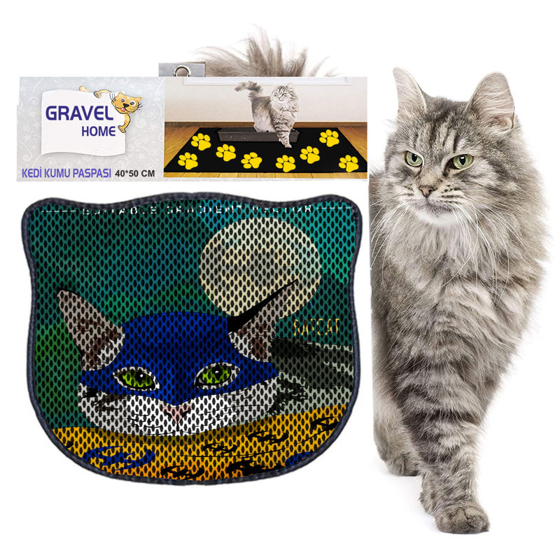Durable Cat Litter Mat, 15.7 x 19.7 inches | 50% PVC / 50% Polyester, Machine Washable & Vacuum Friendly | Perfect for Easy Cleanup, Non-Slip Design to Keep Your Home Clean & Fresh, Ideal for Pet Owners