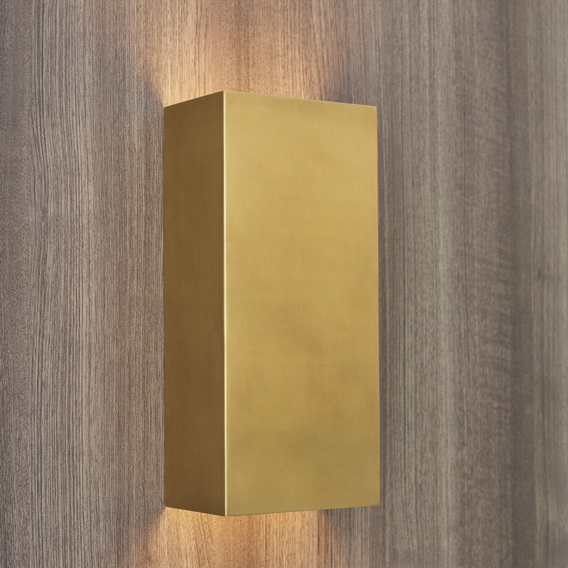Brompton 1 - Light LED Flush Mounted Sconce, Natural Brass