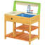 Ensemble de cuisine d'extérieur pour enfants avec évier, robinet et tablettes de rangement Cassidy